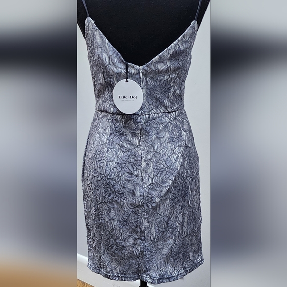 Line & Dot lace mini dress   Size L. Gray - Picture 4 of 10